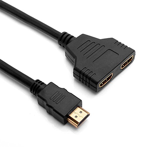 OcioDual HDTV Video Duplizierer von 1 PC auf 2 Bildschirme M/F-F, Splitter-Adapter-Kabel, Bildauflösung bis zu Full HD 1080p @30Hz für Laptops, Projektoren, Fernseher, Monitore von OcioDual