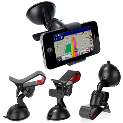 OcioDual Handyhalterung Handyhalter Auto 360 Drehbar KFZ für Handys Navi GPS Handy Halterung Saugnapf Halter Car Holder GF91039 von OcioDual