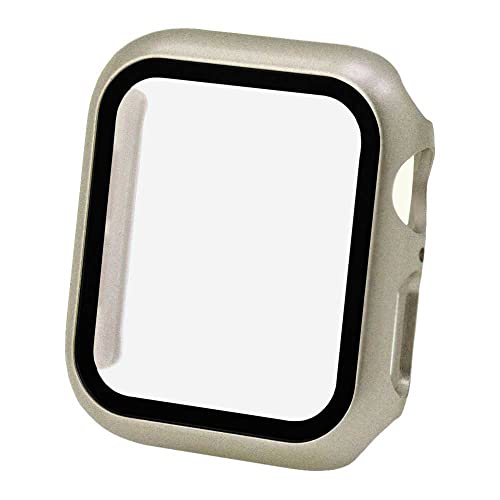 OcioDual Hülle Kompatibel mit Apple Watch Series 4/5/6 SE Ultradünne Schutzhülle aus gehärtetem Glas Anti-Scratch and Drop (40 mm) Weißes Gold von OcioDual