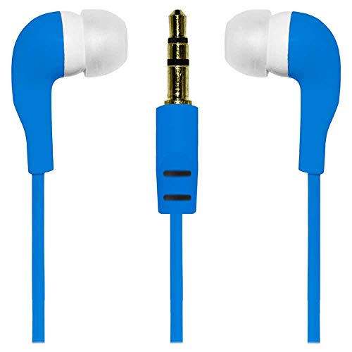 OcioDual In-Ear Kopfhörer mit Kabel Weichen Komfortablen Ohrstöpseln Headset Blau Ohrhörer für Smartphones Handy MP3 MP4 von OcioDual
