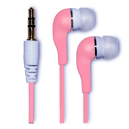 OcioDual In-Ear Kopfhörer mit Kabel Weichen Komfortablen Ohrstöpseln Headset Rosa Ohrhörer für Smartphones Handy MP3 MP4 von OcioDual