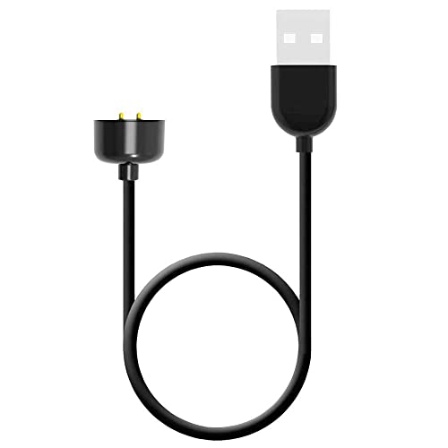OcioDual Ladekabel 40cm Kompatibel mit Xiaomi Mi Smart Band 5 6 7 Schwarz Ladegerät Kabel USB Adapter Magnetische Cable Charger von OcioDual