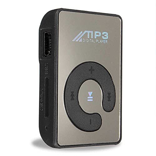 OcioDual MP3 Player Metallic-Design Schwarz Mini Clip Sport Unterstützt bis 32GB Micro SD Karte Musik von OcioDual