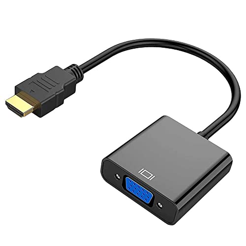 OcioDual Male HDTV auf Female VGA KabelAdapter Full HD 1080p Konverter Schwarz für Laptop PC Monitor Video Cable Adapter Kabel von OcioDual