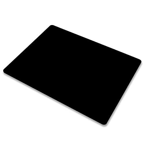 OcioDual Mauspad Mausunterlage Mousepad für Laser Kugel und Optisch Mausmatte 22 x 18 cm Sehr Dünn schwarz Mouse Pad Schwarz von OcioDual