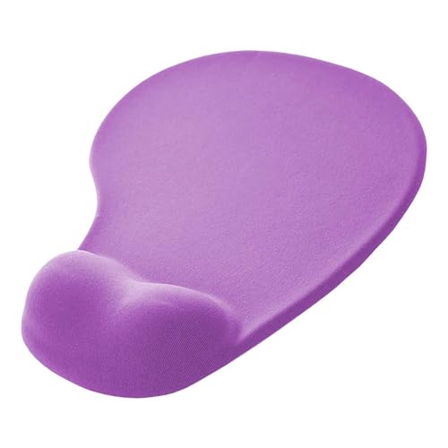 OcioDual Mauspad mit Handgelenkauflage, Violett, Ergonomische Mouse Pad mit Gelunterstützung, Weicher Stoff mit Rutschfester Gummibasis für Laser und Optische Mäuse von OcioDual