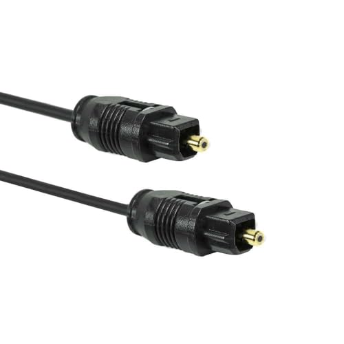 OcioDual Optisches Toslink Kabel 1m Faseroptik Optic Fiber Audio LWL SPDIF M/M Schwarz fur TV Optical Audio Cable Audiokabel von OcioDual