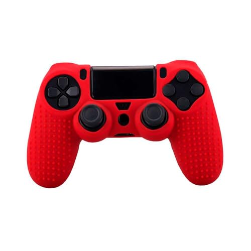 OcioDual Silikon Schutz Hülle Kompatibel mit PS4/Slim/PRO Rot Controller Cover Skin Case Protector Anti-Rutsch Gummi von OcioDual