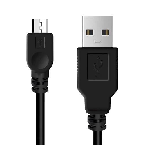 OcioDual USB 2.0 5 Pin 3m Micro Anschluss Ladekabel Datenkabel Kompatibel mit PS4 Xbox One Schwarz Charger Cable von OcioDual