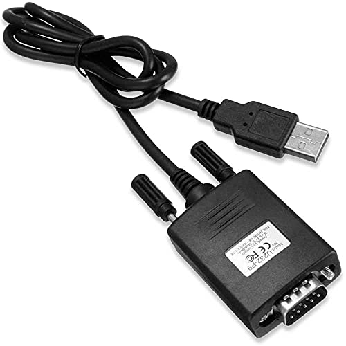 OcioDual USB 2.0 auf RS232 DB9 M/M Kabel Adapter Schwarz 0.8m Serial Kabel Seriell Konverter für GPRS Modem Router CNC-Maschine von OcioDual