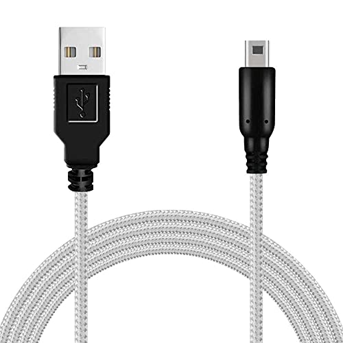 OcioDual USB Ladekabel 1,5m Geflochten Silber Kompatibel mit Ninten DSi,DSi XL,2DS,New 2DS XL,3DS,3DS XL,New 3DS,New 3DS XL Datenkabel Verstärktes Design Kratzfest Verheddert Daten Kabel Cable von OcioDual