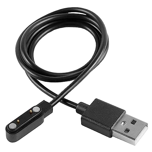 OcioDual USB Magnetisch Ladegerät Kabel 2 Polig Pitch 7,62 mm USB Schwarz für Smartwatch Magnetic USB Charging Cable 2 Pins Pitch 7,62mm Zubehör Ladekabel von OcioDual