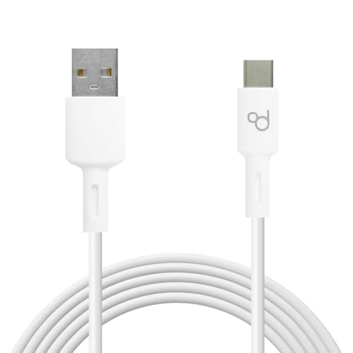 OcioDual USB Typ C 1,5m 6A 148BA Kabel Weiß Ladekabel und Datenkabel Quick Fast Charge Cable für Handys Smartphones Tablets von OcioDual