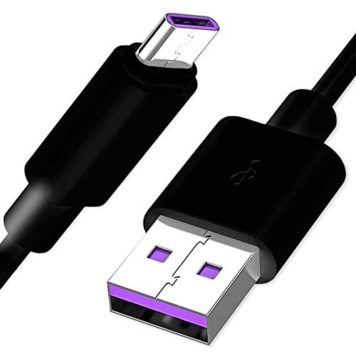 OcioDual USB Typ C 5A Ladekabel Kabel und Datenkabel Schnellladekabel Fast Super Charge Cable Schwarz für Smartphones Tablets von OcioDual