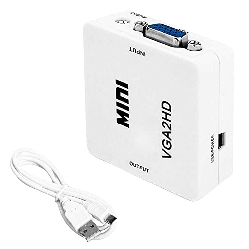 OcioDual VGA2HDTV VGA auf HDTV Converter Konverter Adapter 3.5mm Audio Analog zu Digital Wandler Full HD 1080p Ladekabel Weiß OcioDual VGA2HDTV VGA auf HDTV Converter Konverter Adapter 3.5mm Audio Analog zu Digital Wandler Full HD 1080p Ladekabel Weiß von OcioDual