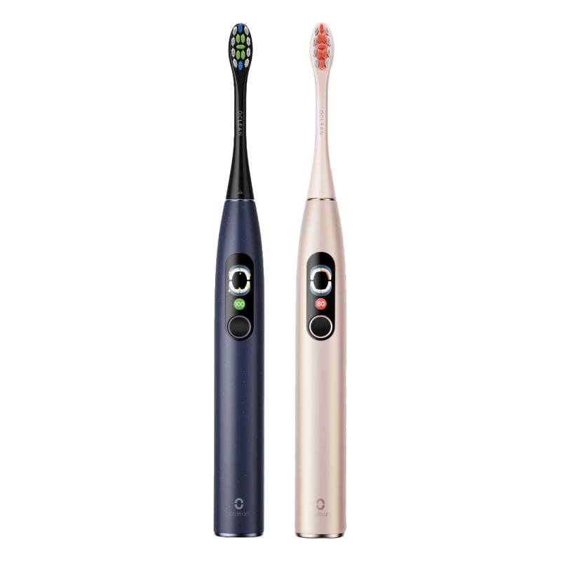 Oclean Electric Toothbrush X Pro Digital Duo Set Blau Gold| Elektrische Zahnb?rste | Ladeanzeige | Betriebskontrollleuchte | Zeitschaltuhr | Andruckkontrolle von Oclean
