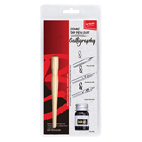 Ocobudbxw Pens Manga Dip Pen Set Comic Pro Drawing Kit 3 Nibs Wood Holder Ink Calligraphy Tools Ocobudbxw Pens Manga Dip Pen Set Comic Pro Drawing Kit 3 Nibs Wood Holder Ink Calligraphy Tools von Ocobudbxw