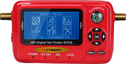 OCTAGON SAT FINDER Messgerät SF 518 LCD HD HDTV USB 2.0 Spektrum DVB-S und DVB-S2 DIGITAL von Octagon