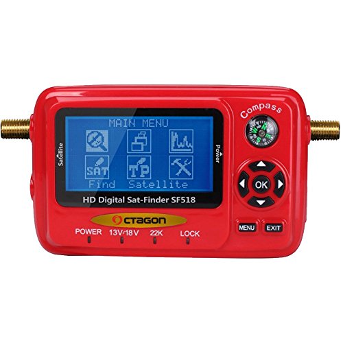 OCTAGON SAT FINDER Messgerät SF 518 LCD HD HDTV USB 2.0 Spektrum DVB-S und DVB-S2 DIGITAL von Octagon