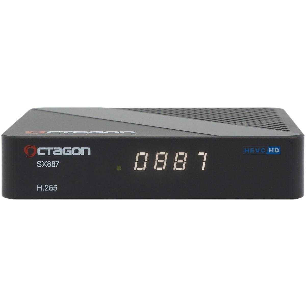 OCTAGON SX887 Full HD Linux IP-Receiver (1080p H.265 LAN HDMI IP-Mediaplayer schwarz) von Octagon
