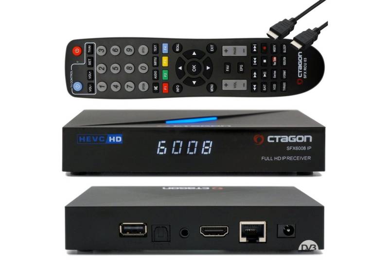 OCTAGON Streaming-Box SFX6008 IP - H.265 HEVC HD E2 Linux Smart IPTV Receiver mit Sat to IP von Octagon