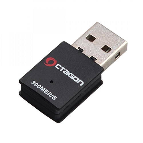 Octagon 300Mbit/s WL018 USB WLAN Stick Schwarz für Linux E2 Receiver von Octagon