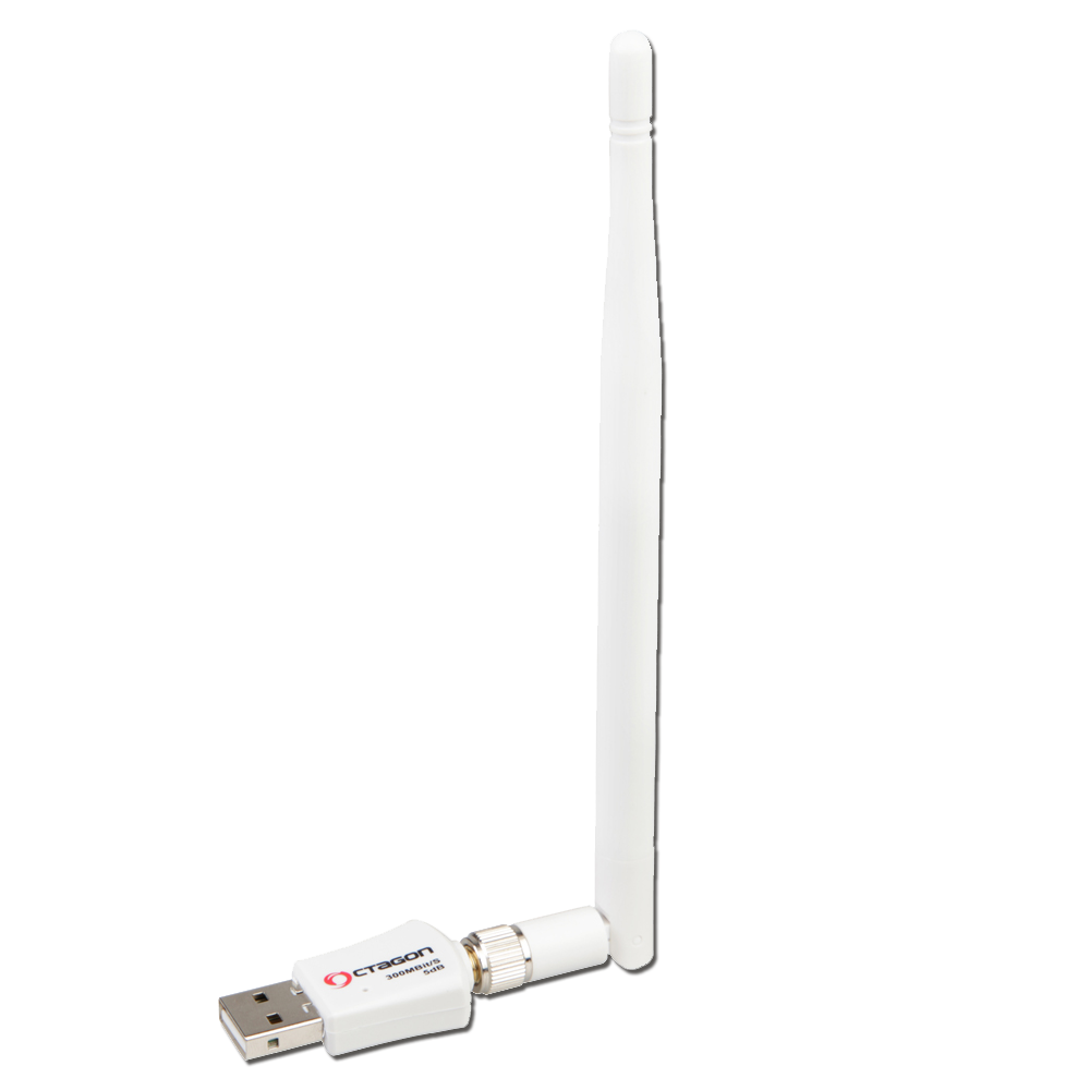 Octagon 300Mbit/s WL038 USB Wlan Stick mit Antenne Weiß von Octagon