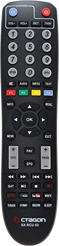 Octagon Original Fernbedienung RCU 03 für SX88 4K - Remote Control - lernbar für Ihr TV - passend auch für SX87, SX88, SX89, SX887, SX888, SX889, SF8008 Single Twin Combo, SFX6008, SFX6018 von Octagon