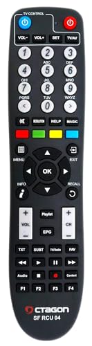 Octagon SF8008 4K UHD Original Fernbedienung für alle SF8008-Modelle (SF RCU04), 2in1 Fernbedienung (ohne Anlernen für Ihren Receiver & lernbar für Ihren Fernseher) Neues Modell SF RCO 04 von Octagon