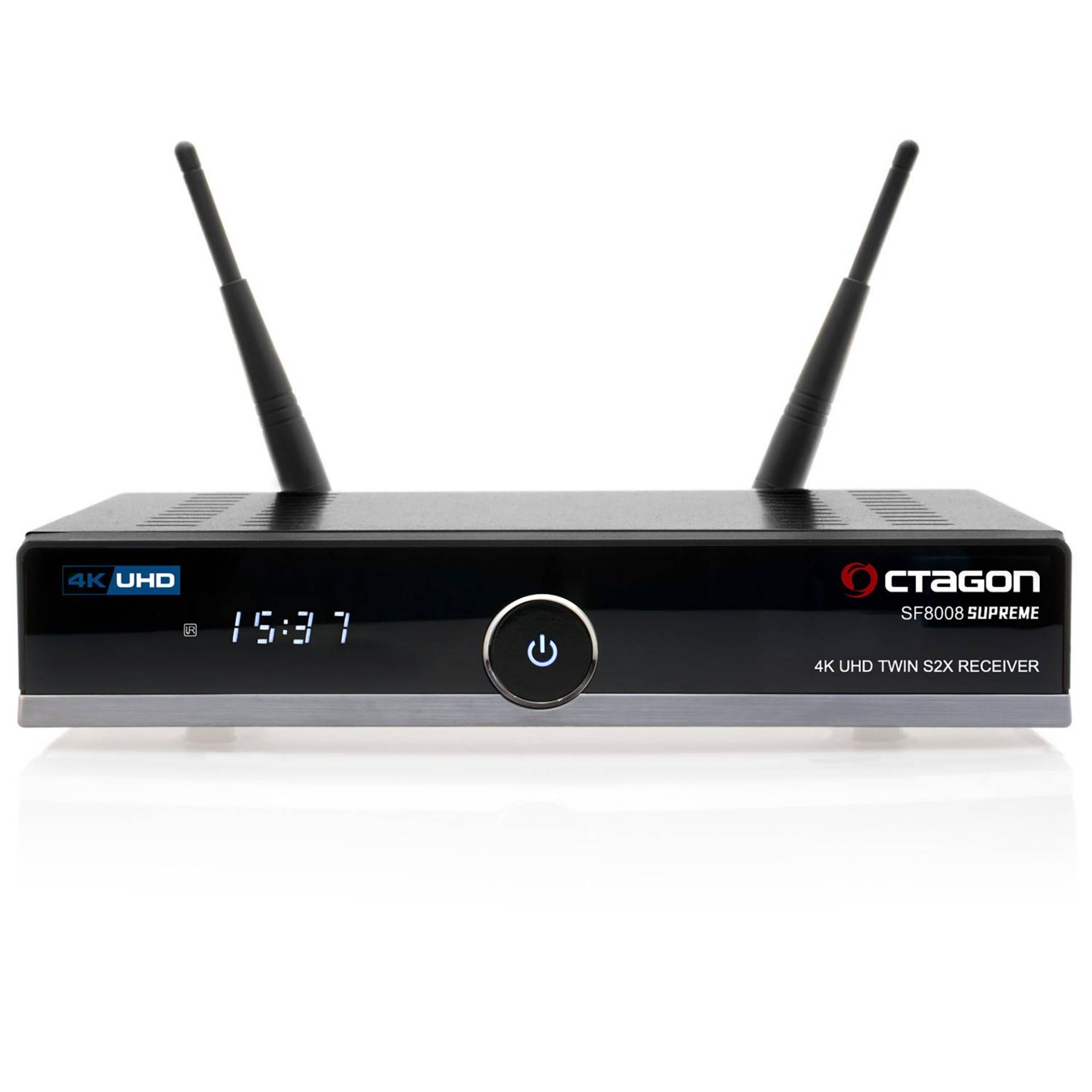 Octagon SF8008 Supreme UHD 4K Twin Sat (2x DVB-S2X MS, Linux E2, M.2, Dual-WiFi) - mit 512GB SSD von Octagon