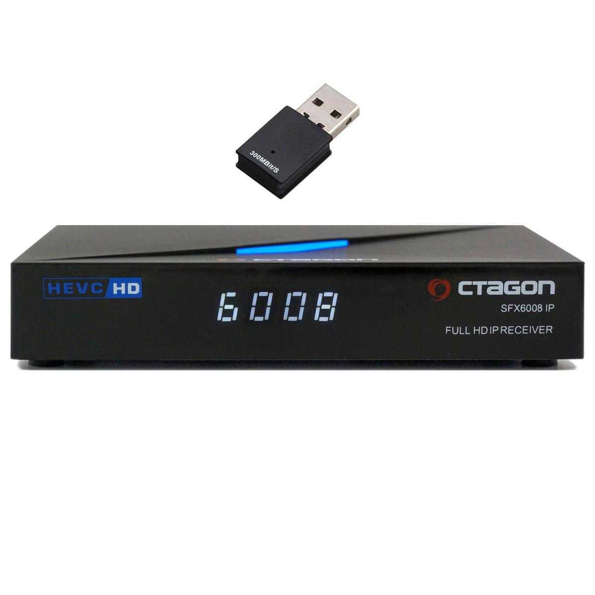 Octagon SFX6008 IP Full HD IP-Receiver mit 300Mbit/s WLAN Stick (Linux E2 & Define OS 1080p HDMI) von Octagon