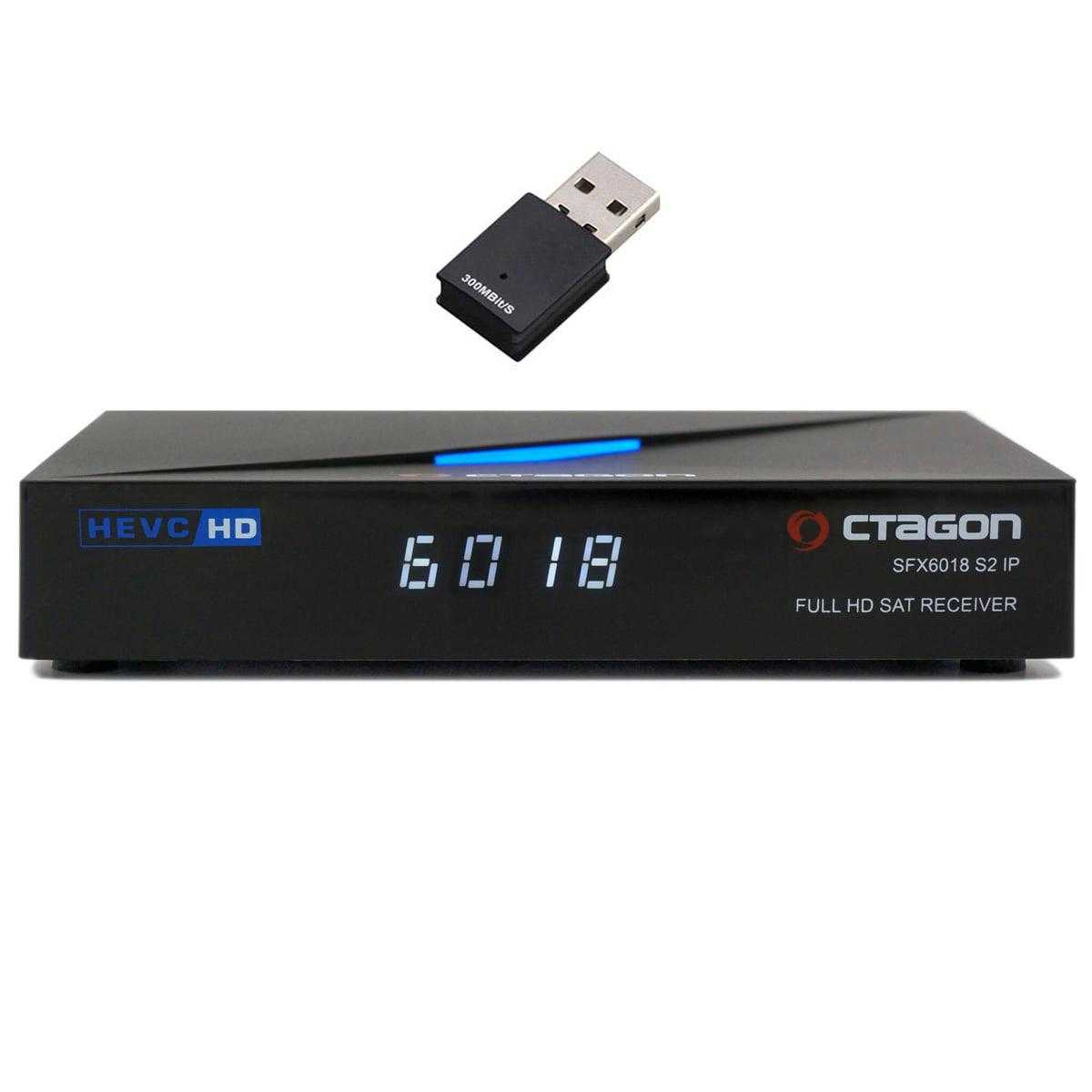 Octagon SFX6018 S2+IP Full HD Sat IP-Receiver mit 300Mbit/s WLAN Stick (Linux E2 & Define DVB-S2) von Octagon