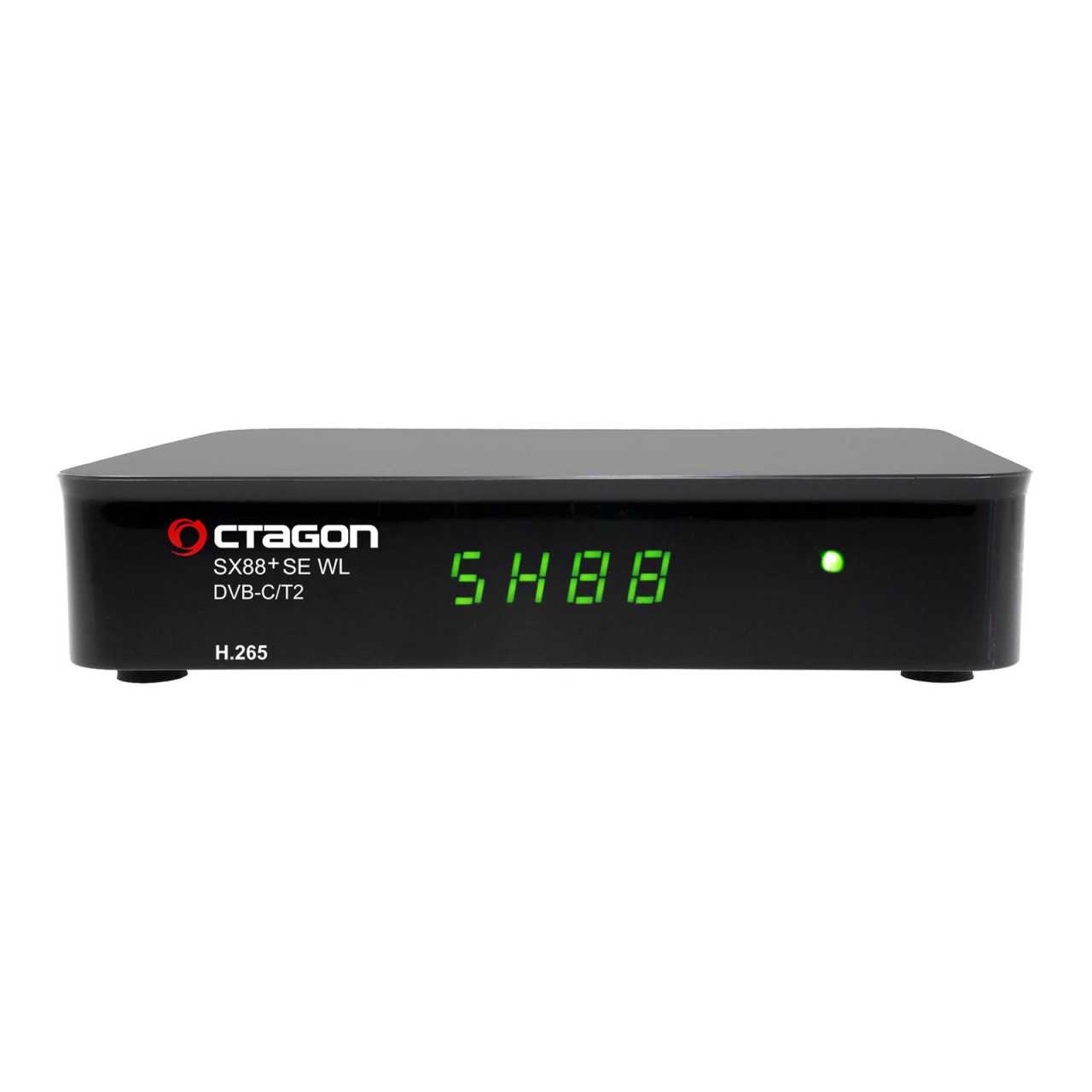 Octagon SX88+ SE WL HD H.265 Full HD TV IP WLAN Hybrid DVB-C/T2 Receiver von Octagon