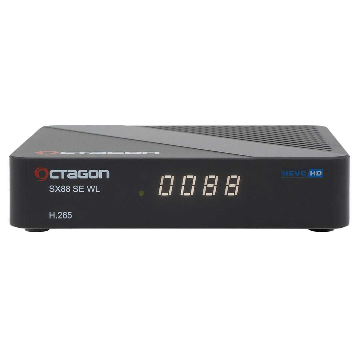 Octagon SX88 SE V2 WL Full HD Sat IP-Receiver (DVB-S2 2.4GHz WiFi Kartenleser USB HDMI Schwarz) von Octagon