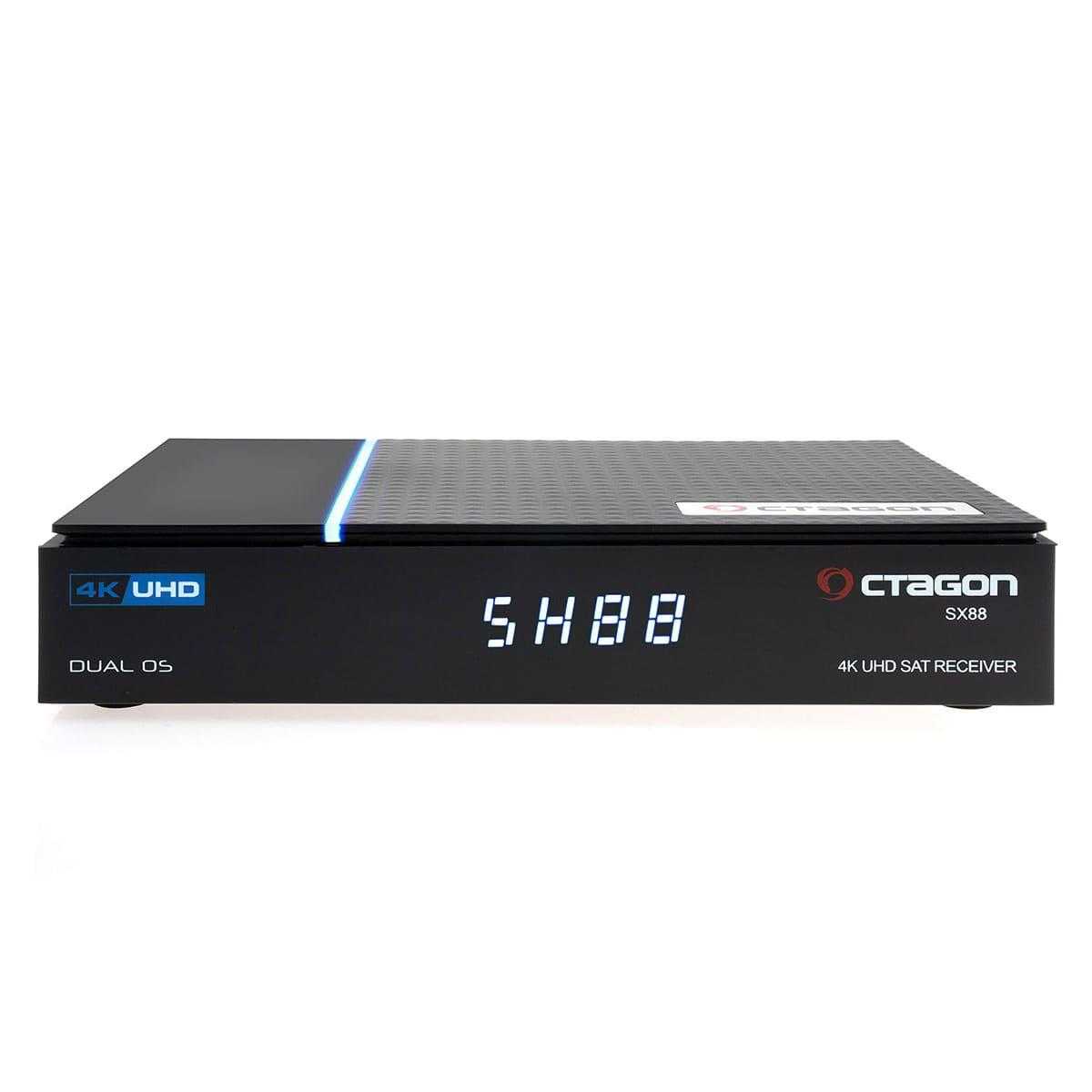 Octagon SX88 V2 4K UHD Sat IP-Receiver (Linux E2 + Define OS DVB-S2 Kartenleser HDMI Schwarz) von Octagon