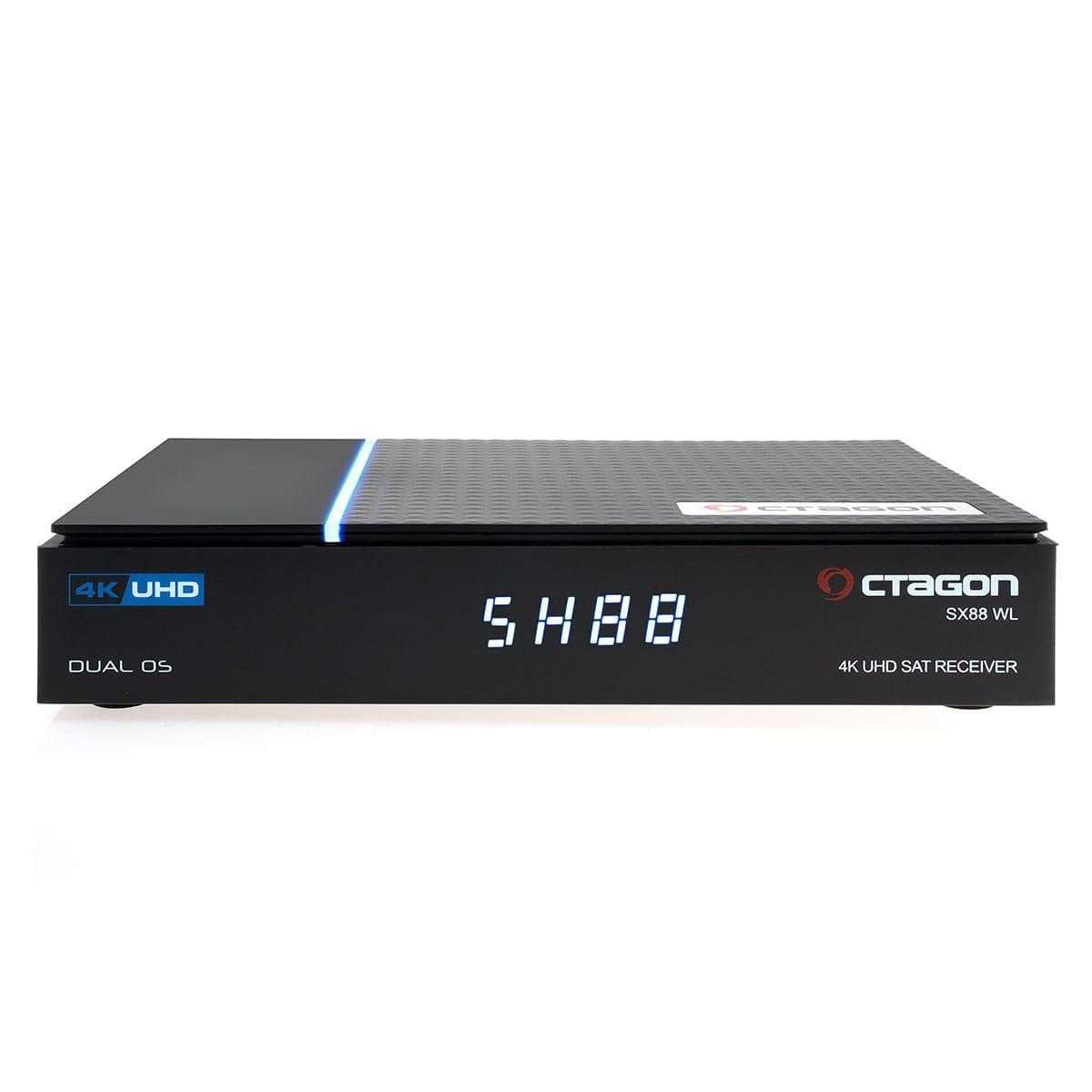Octagon SX88 V2 WL 4K UHD Sat IP-Receiver (Linux E2 + Define OS DVB-S2 Kartenleser WiFi Schwarz) von Octagon