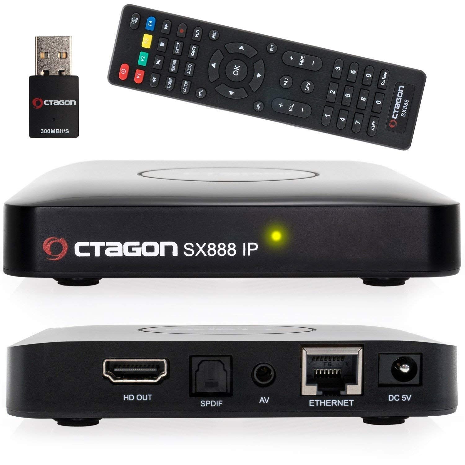 Octagon SX888 H265 Mini IPTV Box inkl. 300 Mbit WLAN Stick mit Stalker, m3u Playlist, VOD, Xtream... Octagon SX888 H265 Mini IPTV Box inkl. 300 Mbit WLAN Stick mit Stalker, m3u Playlist, VOD, Xtream... von Octagon
