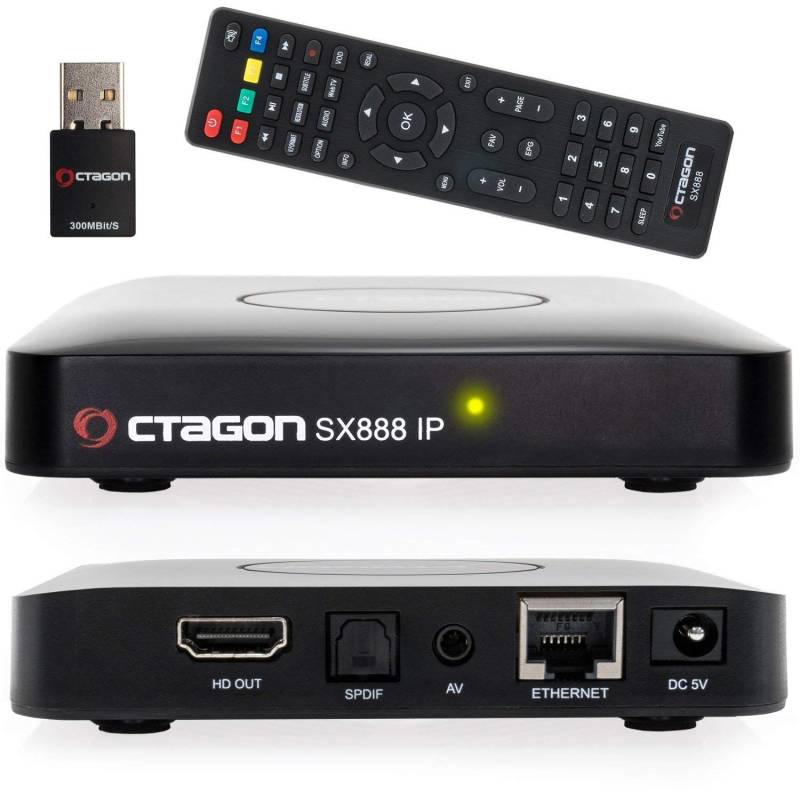 Octagon SX888 H265 Mini IPTV Box inkl. 300 Mbit WLAN Stick mit Stalker, m3u Playlist, VOD, Xtream... von Octagon