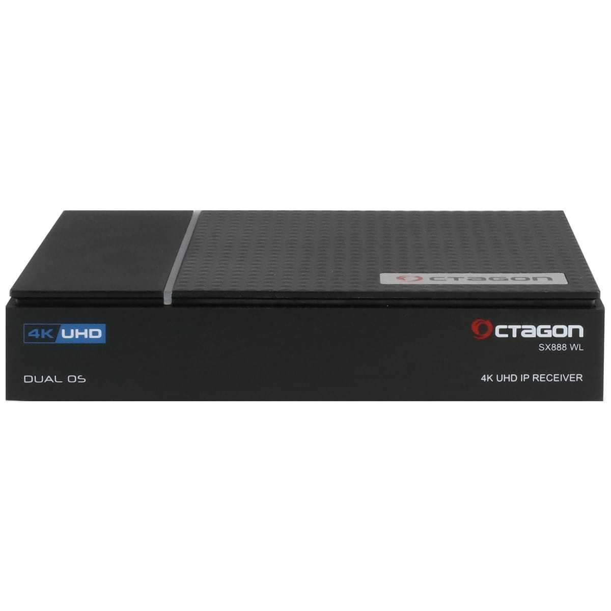 Octagon SX888 V2 WL 4K UHD Linux E2 & Define OS IP-Mediaplayer (HDMI USB 2.0 H.265 Schwarz) von Octagon