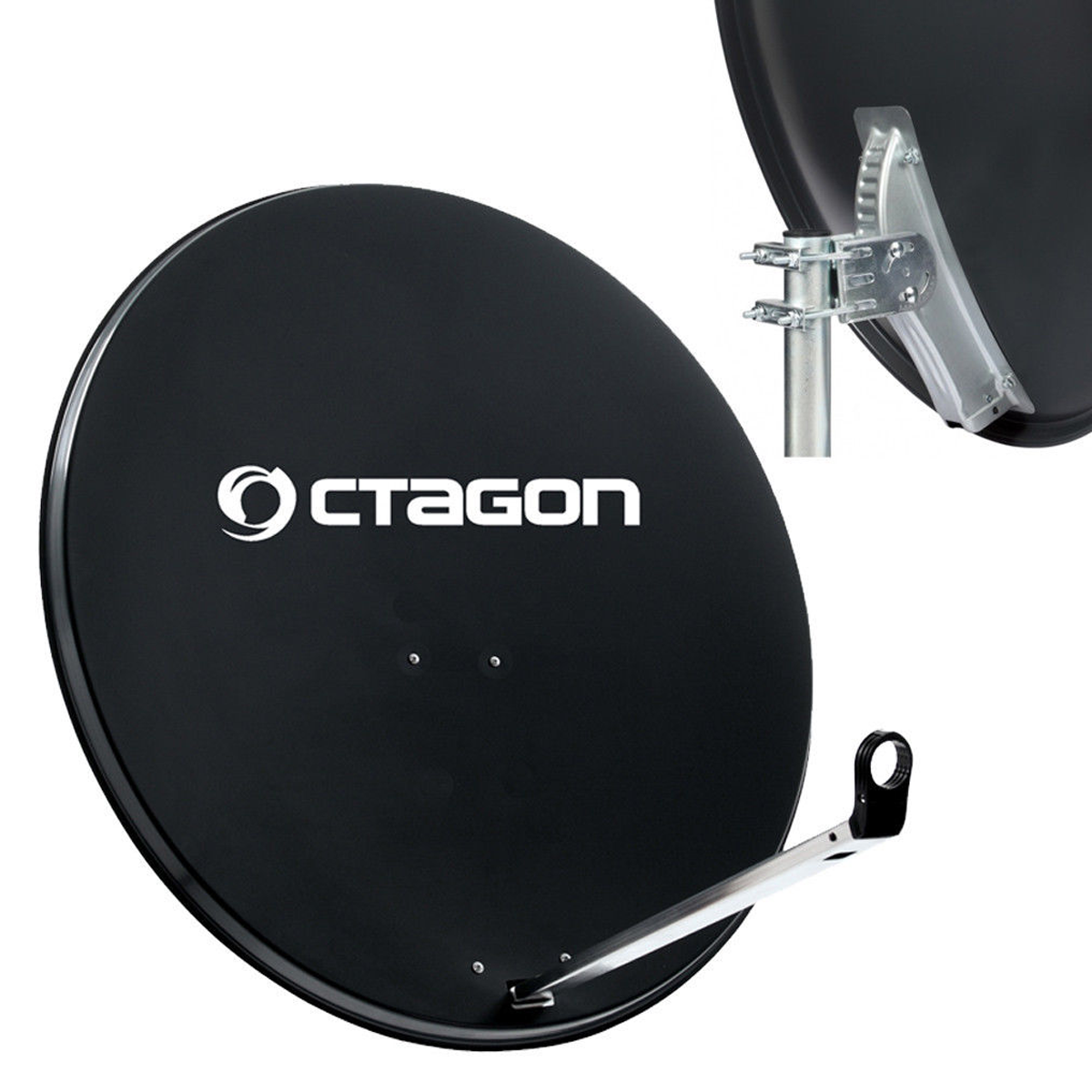 Octagon Sat Antenne Satspiegel Aluminium Click System Anthrazit 65cm Octagon Sat Antenne Satspiegel Aluminium Click System Anthrazit 65cm von Octagon