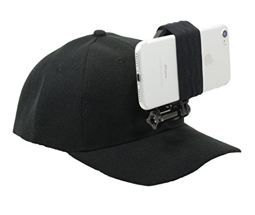 Octo Halterung – Baseball Hat kompatibel mit Smartphone/Handy/GoPro Kamera Head Mount. Mit jedes Handy oder GoPro Kamera, unabhängig von Fall. von Octo Mount