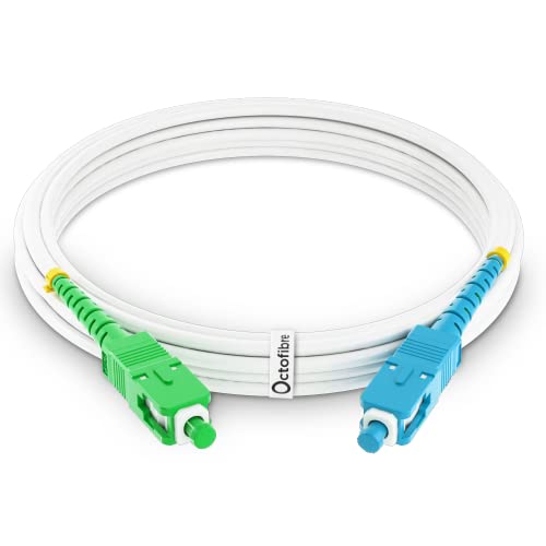 Octofibre - Freebox LWL-Kabel - 2 m - verstärkt mit Kevlar Abschirmung - Verlängerung/Brücke aus Glasfaser - SC APC auf SC UPC von Octofibre