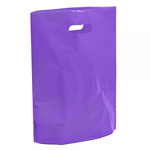 50 lila Plastik-Tragetaschen – 38,1 x 45,7 x 7,6 cm große farbige Tasche – wiederverwendbar für den Einzelhandel Markt Traders Mode farbige Tragetaschen 50 lila Plastik-Tragetaschen – 38,1 x 45,7 x 7,6 cm große farbige Tasche – wiederverwendbar für den Einzelhandel Markt Traders Mode farbige Tragetaschen von Octopus Crafts