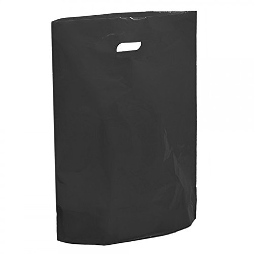 50 schwarze Kunststofftragetaschen – 38,1 x 45,7 x 7,6 cm große farbige Tasche – wiederverwendbare Einzelhandelsmarkthändler Mode farbige Tragetaschen 50 schwarze Kunststofftragetaschen – 38,1 x 45,7 x 7,6 cm große farbige Tasche – wiederverwendbare Einzelhandelsmarkthändler Mode farbige Tragetaschen von Octopus Crafts