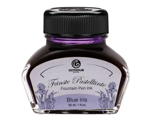 Octopus Füllhaltertinte, Schreibtinte für Füllhalter, Füllertinte Pastell Violett "Blue Iris" 30ml von Octopus Fluids