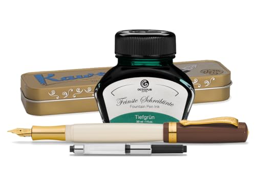 Kaweco Student Füllhalter mit 30 ml Füllhaltertinte, Konverter und Metalletui von Octopus