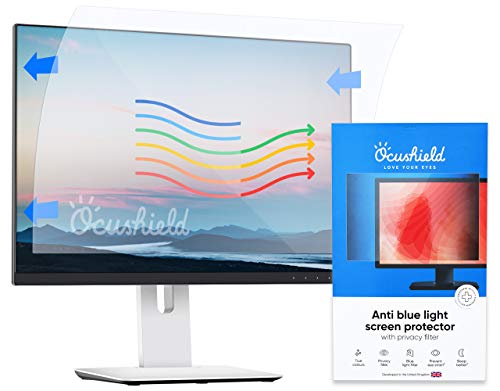 Ocushield Anti-Blaulicht 338 x 271mm PC Monitor Bildschirmschutz mit Privacy Filter – PC Bildschirm mit Blue-light Sperrung – Blaulicht-Filter von Ocushield