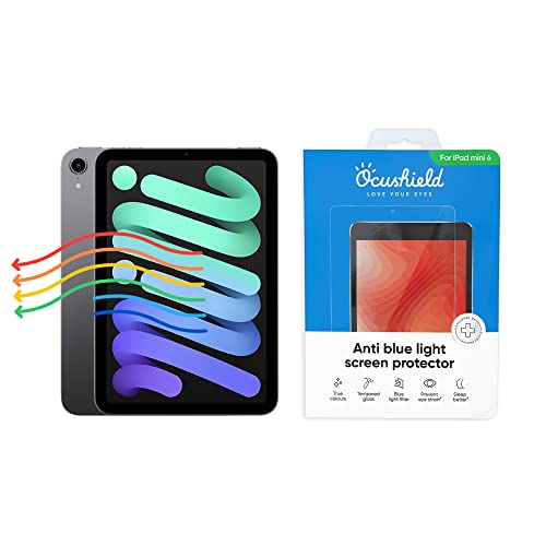 Ocushield Anti Blaulicht Schutzfolie Kompatibel mit iPad Mini 6 - Augenschutz mit Blaulichtfilter - Anerkanntes Medizinprodukt - Panzerglas Folie mit Blendschutz von Ocushield