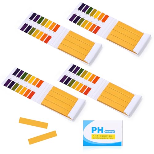 Oderra Lackmuspapier - 320 Stück pH Wert Teststreifen, Messbereich 1-14, Indikatorpapier für Urin und Speichel (4x 80er Pack) von Oderra