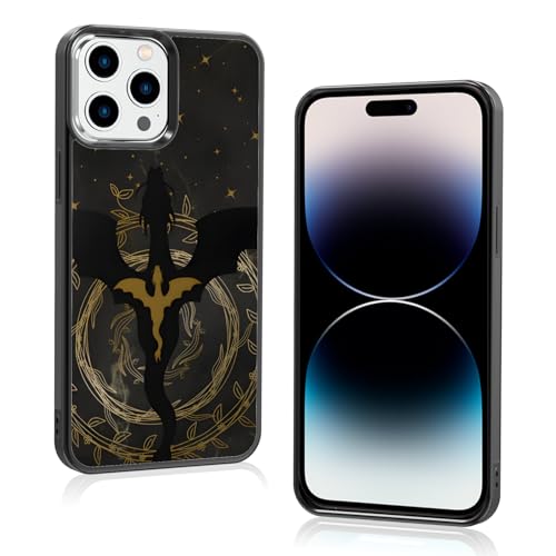 Odhtst Aesthetic Black Dragon Bookish Phone Case Compatible with iPhone 14 Pro Max Case 6.7 Inch, TPU Shockproof Protection Vintage Book Lovers Gifts Fantasy Wings Phone Case for Girls Women Cover Odhtst Aesthetic Black Dragon Bookish Phone Case Compatible with iPhone 14 Pro Max Case 6.7 Inch, TPU Shockproof Protection Vintage Book Lovers Gifts Fantasy Wings Phone Case for Girls Women Cover von Odhtst